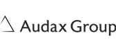 Audax Group logo with a simple triangle symbol to the left of the company name in black text on a light background.