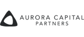 Aurora Capital Partners logo featuring a black triangular symbol to the left of the company name in uppercase letters.